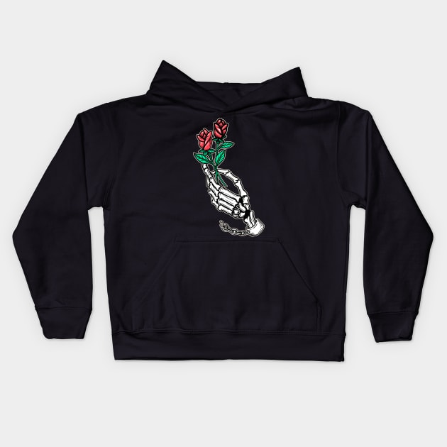 Heart Attack Roses Kids Hoodie by Ryoshuke Takahashi